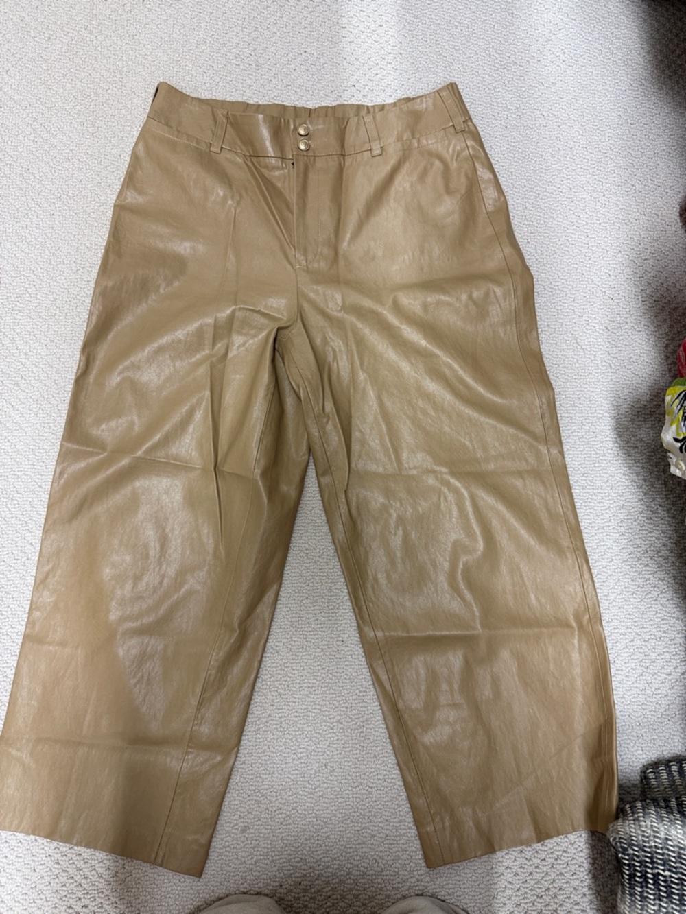Chico's Tan Leather Pants
